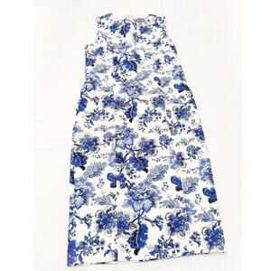 Guillaume Blue and White Flower Print Patterned Shift Dress Size XS